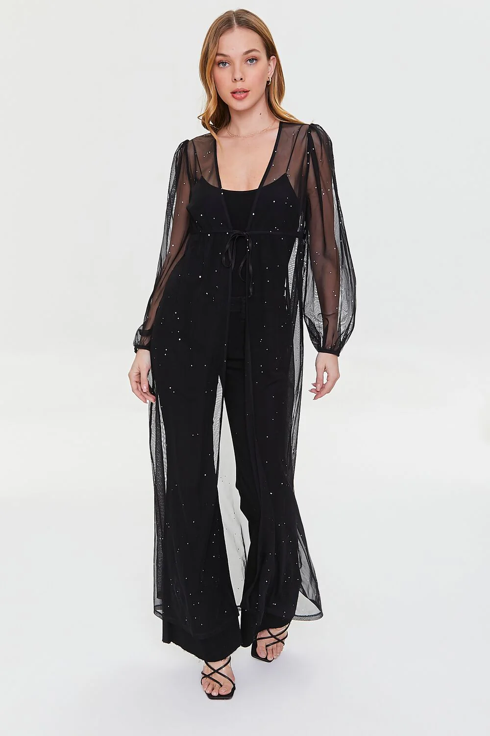 Sheer Mesh Duster Cardigan - Image 4