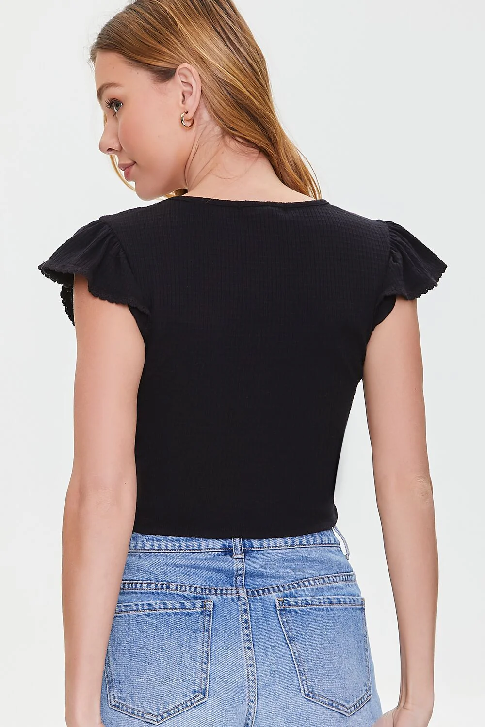 Flutter-Sleeve Crop Top - Image 3