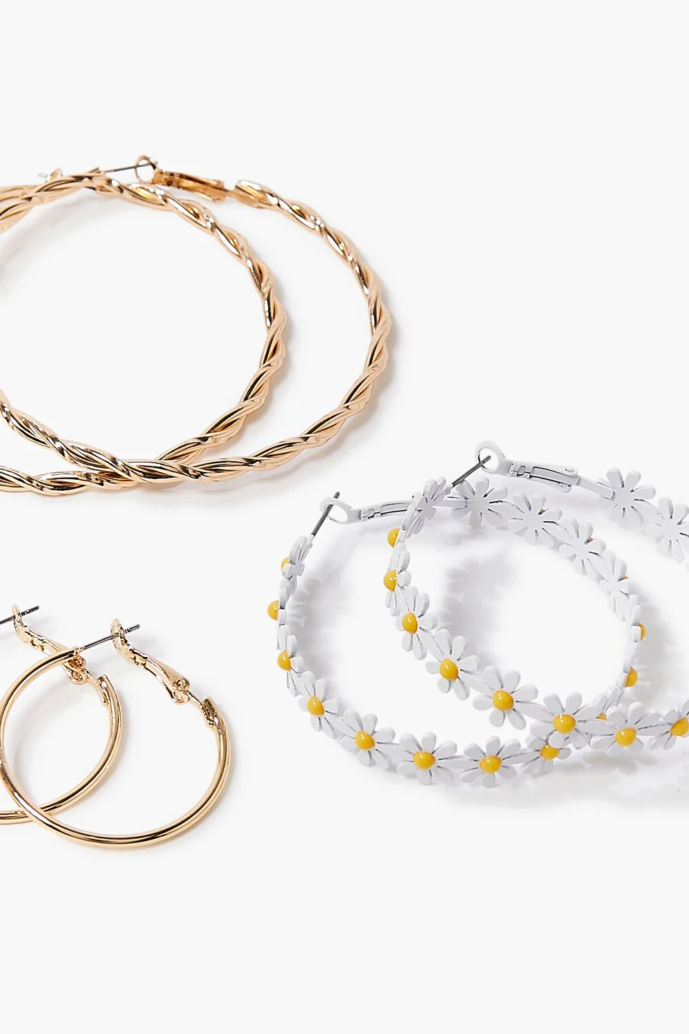 Daisy Hoop Earring Set - Image 2
