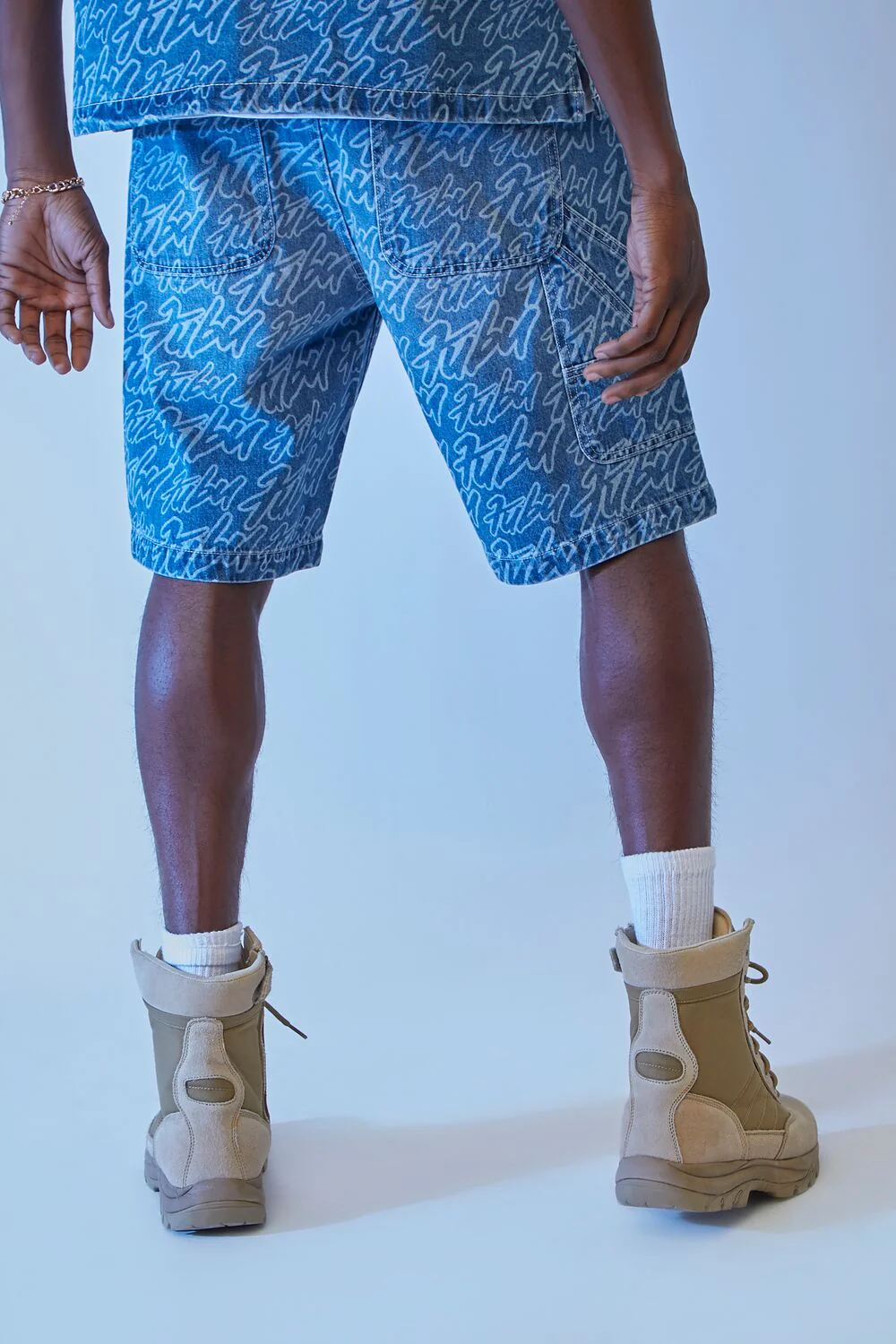 FUBU Print Denim Shorts - Image 4