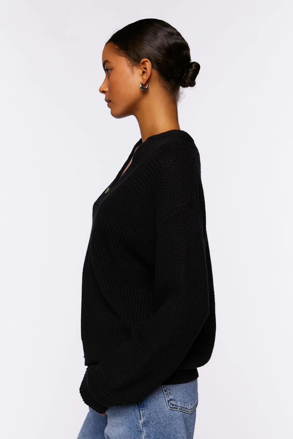 Half-Button Drop-Sleeve Sweater - Image 2