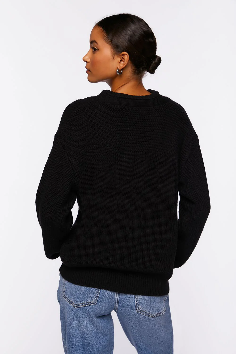 Half-Button Drop-Sleeve Sweater - Image 3