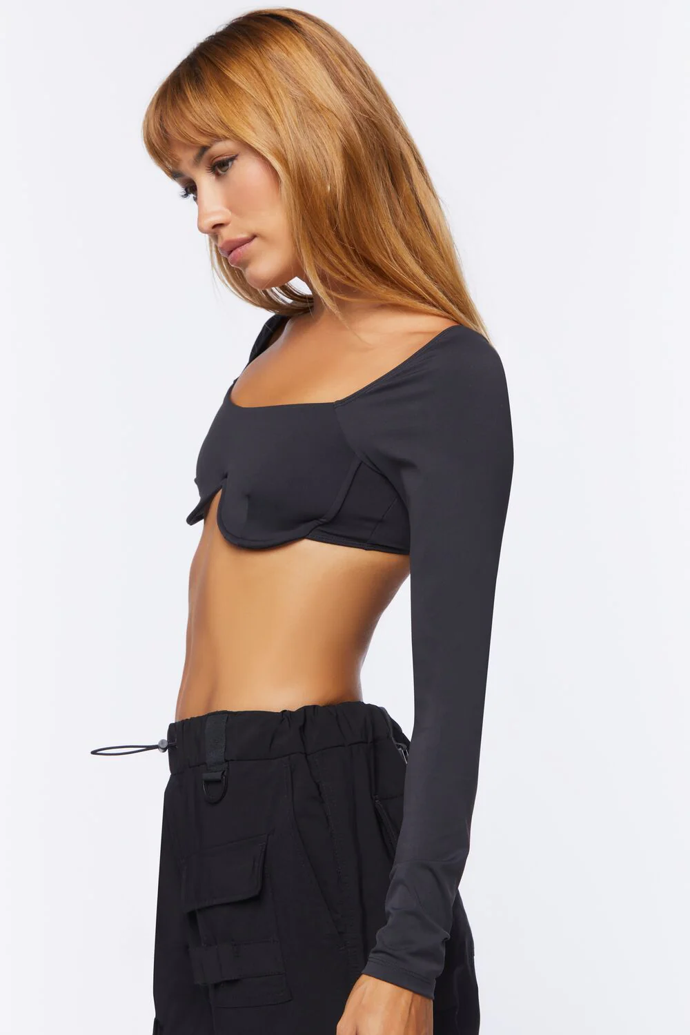Long-Sleeve Crop Top - Image 2