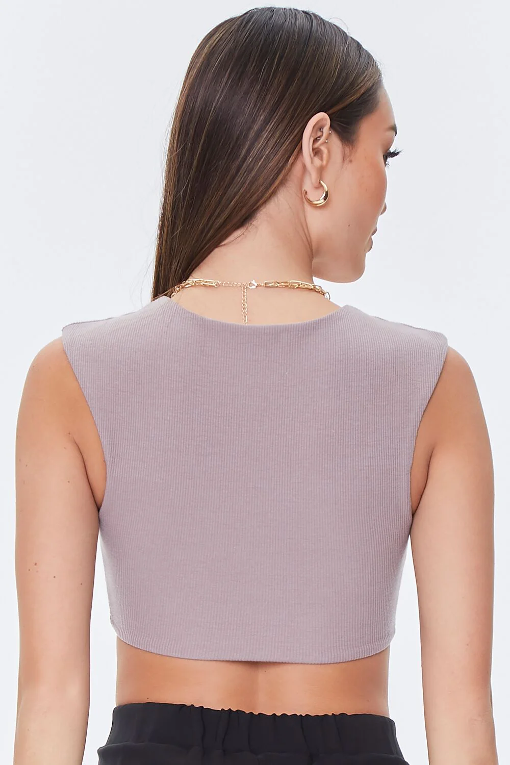 Ribbed Knit Crop Top - Image 4