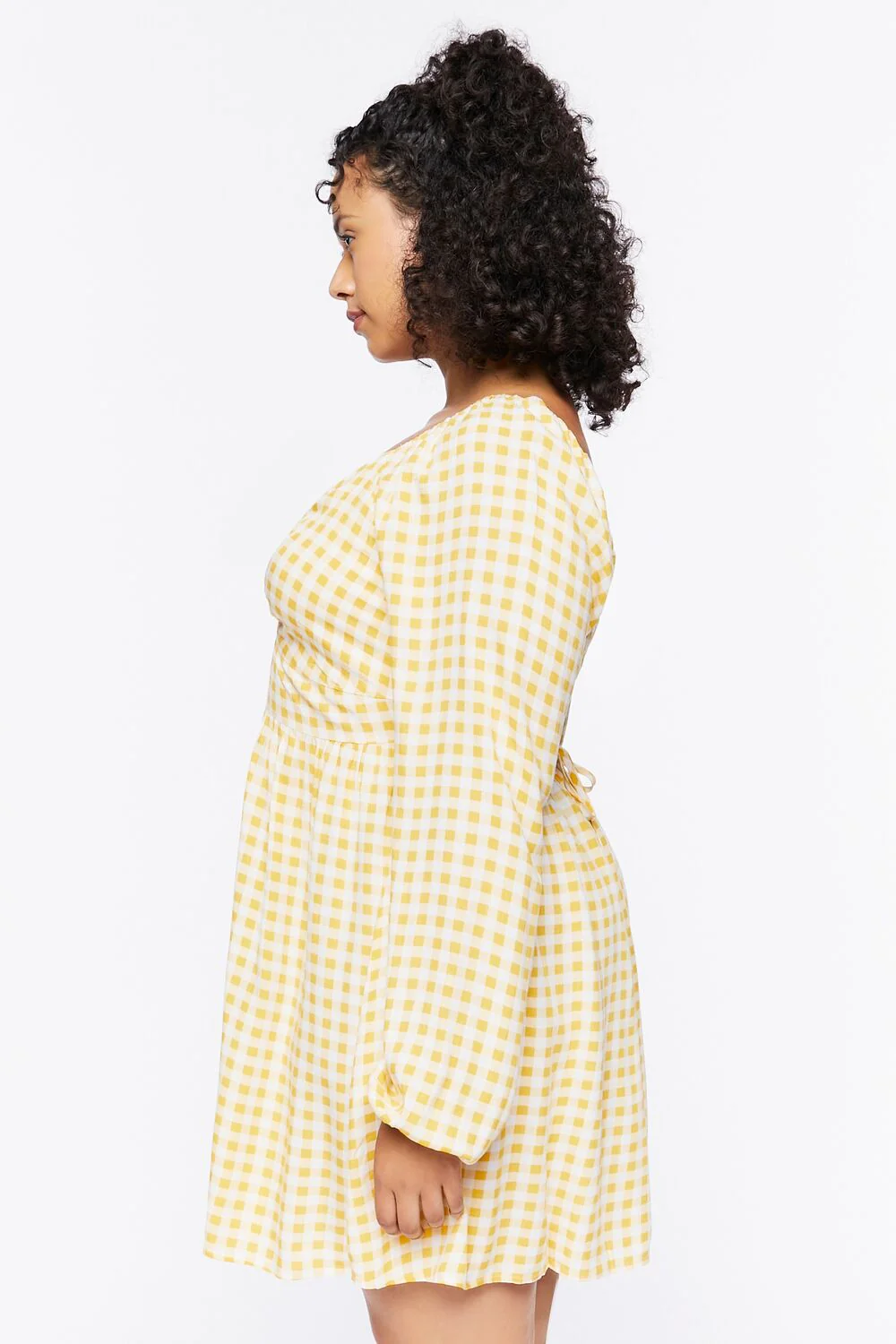 Plus Size Gingham Mini Dress - Image 2