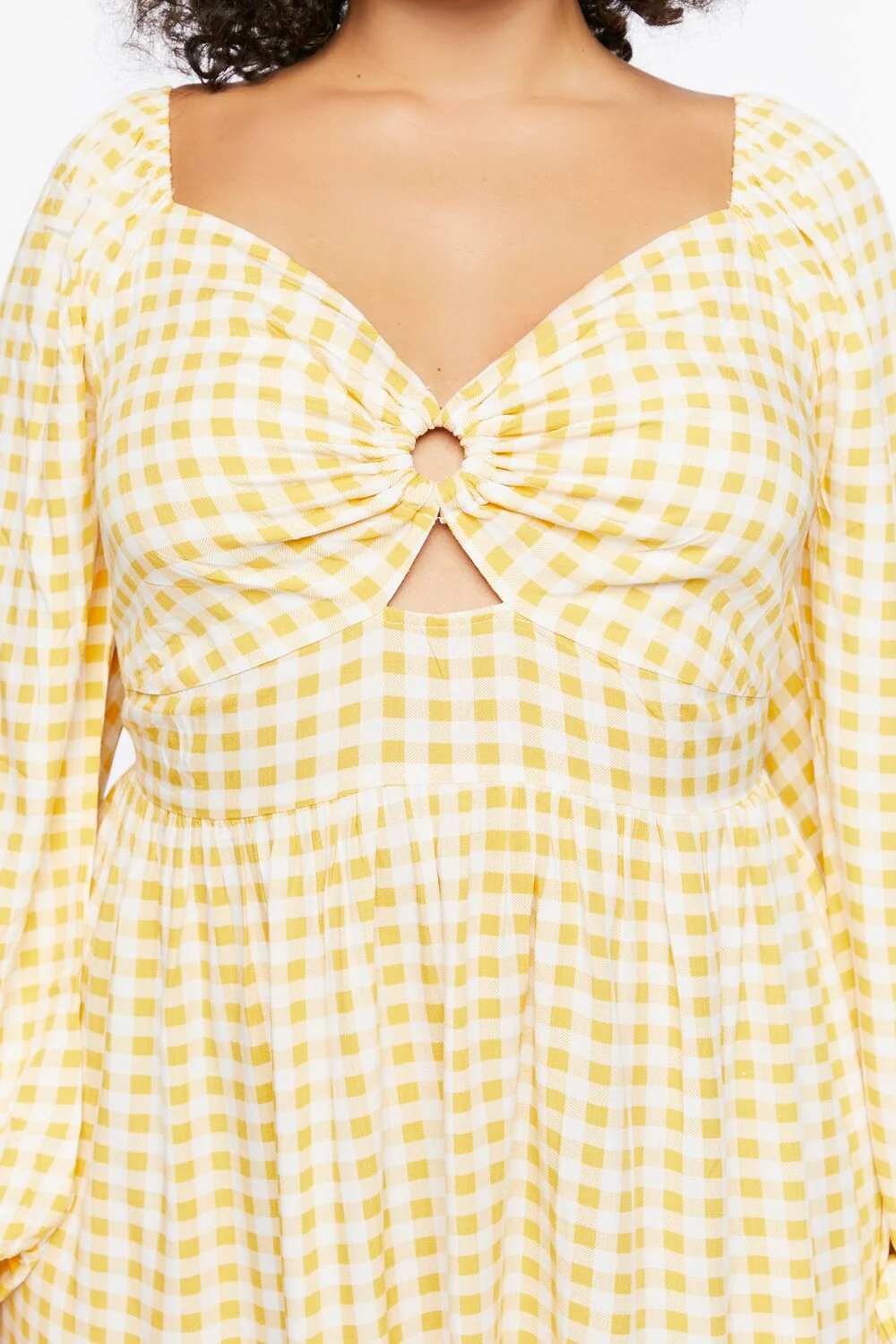 Plus Size Gingham Mini Dress - Image 5
