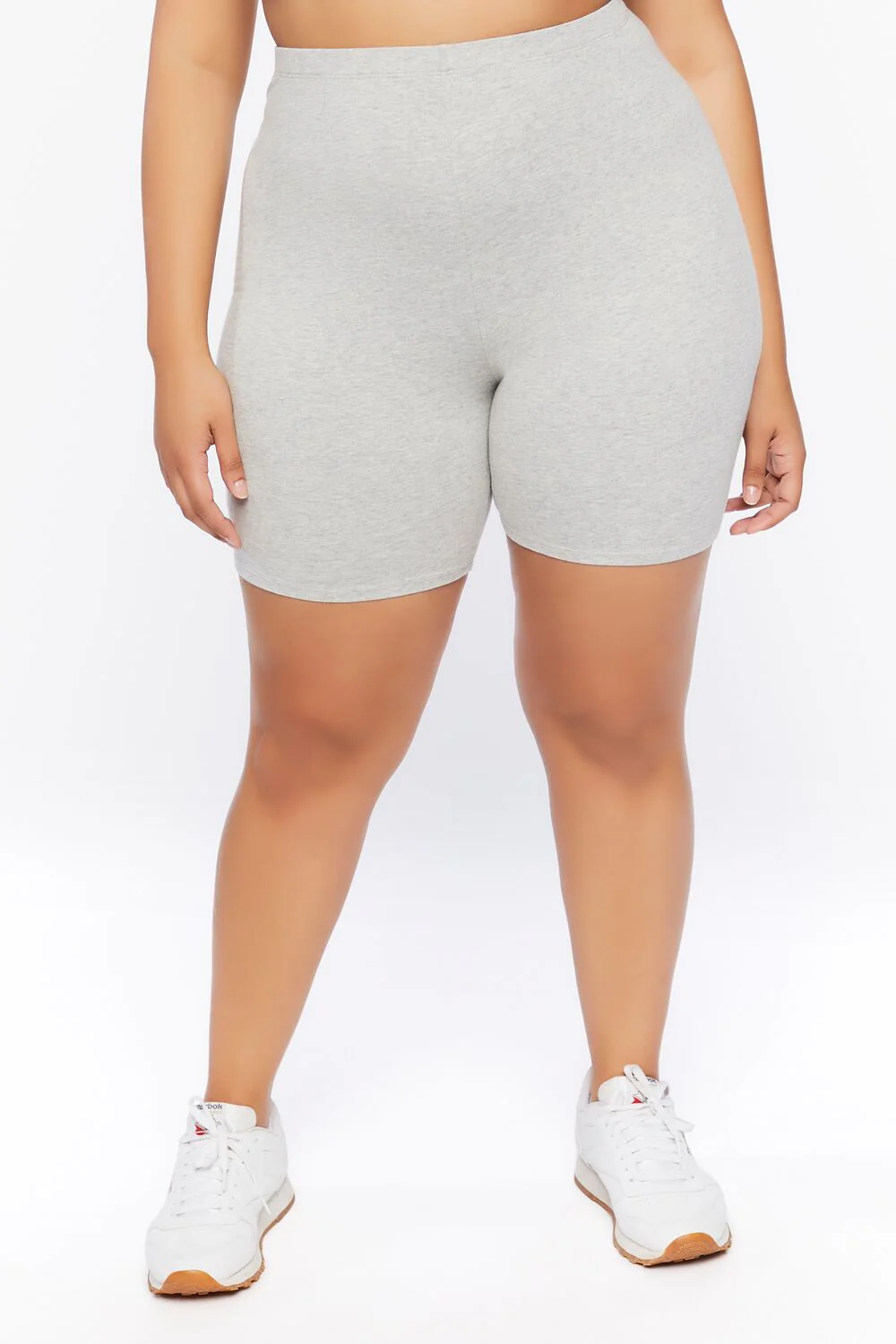 Plus Size Basic Organically Grown Cotton Biker Shorts - Image 2