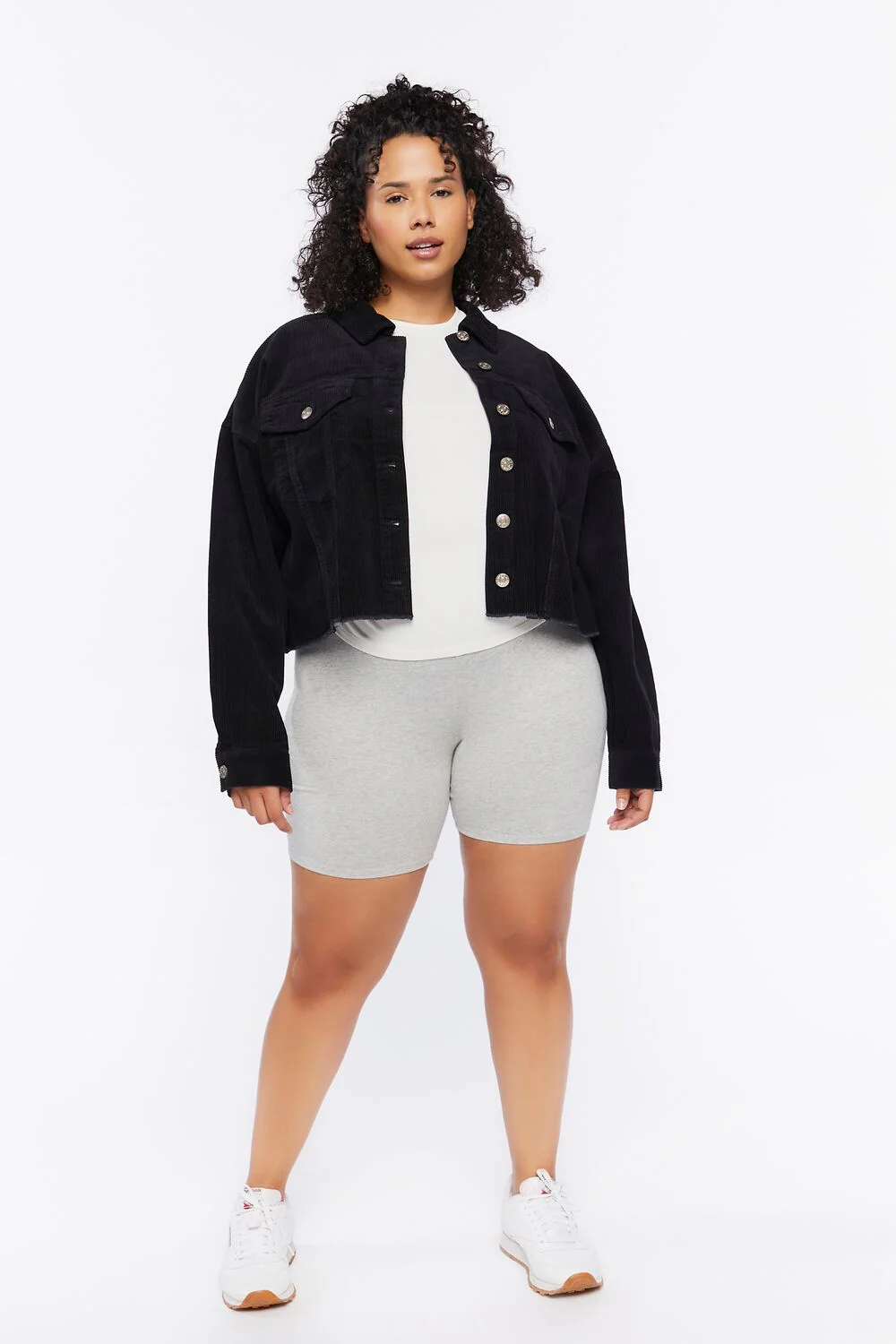 Plus Size Basic Organically Grown Cotton Biker Shorts - Image 5
