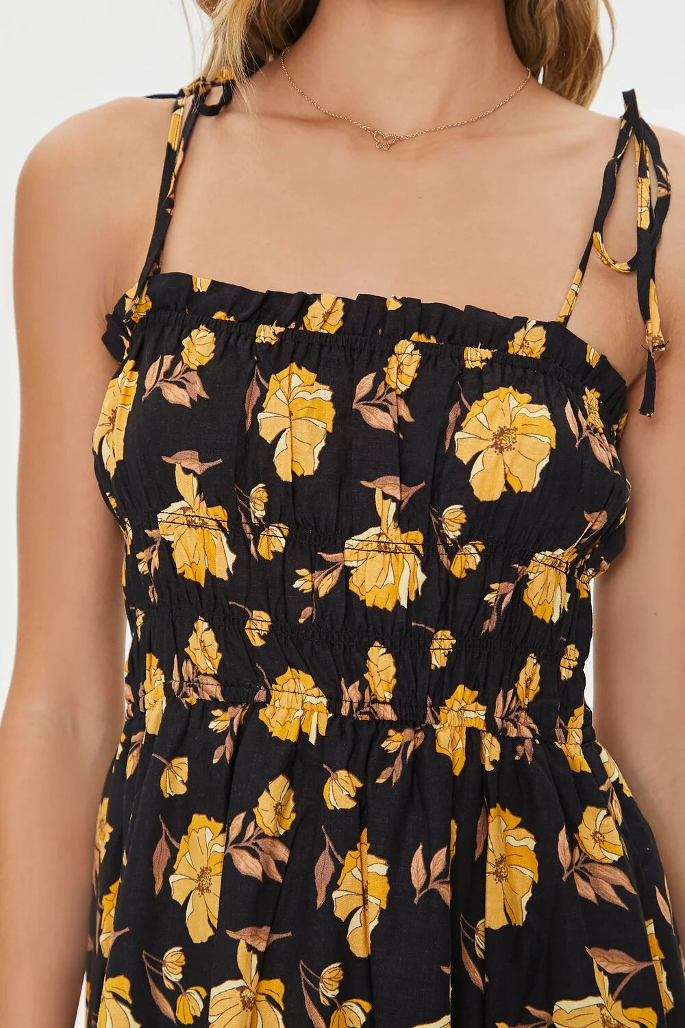 Floral Print Linen-Blend Midi Dress - Image 5