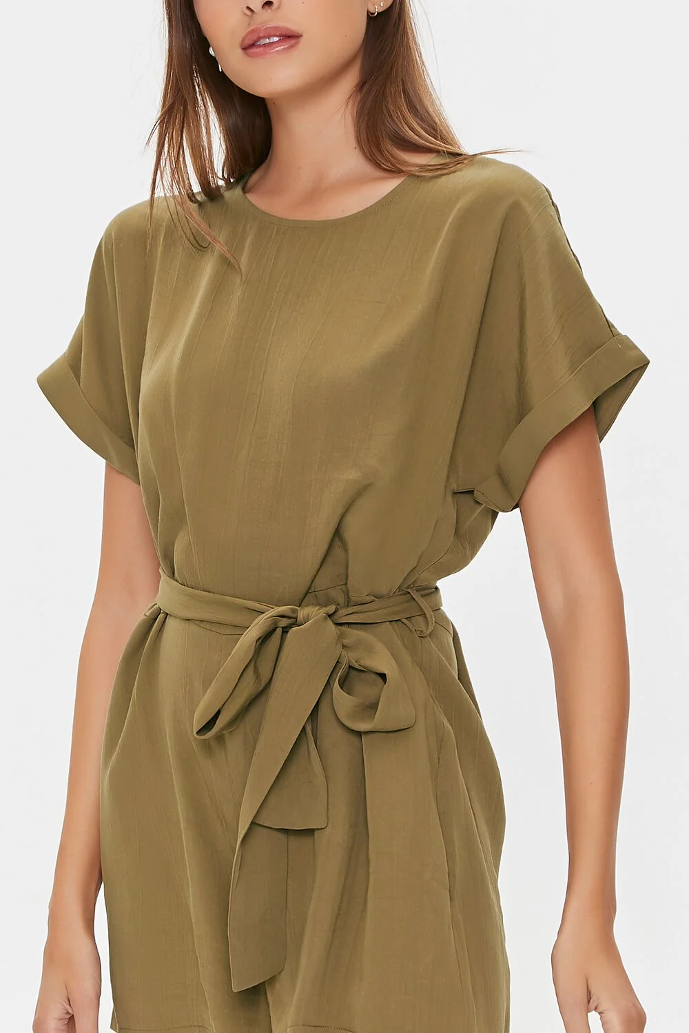 Belted Dolman-Sleeve Romper - Image 5