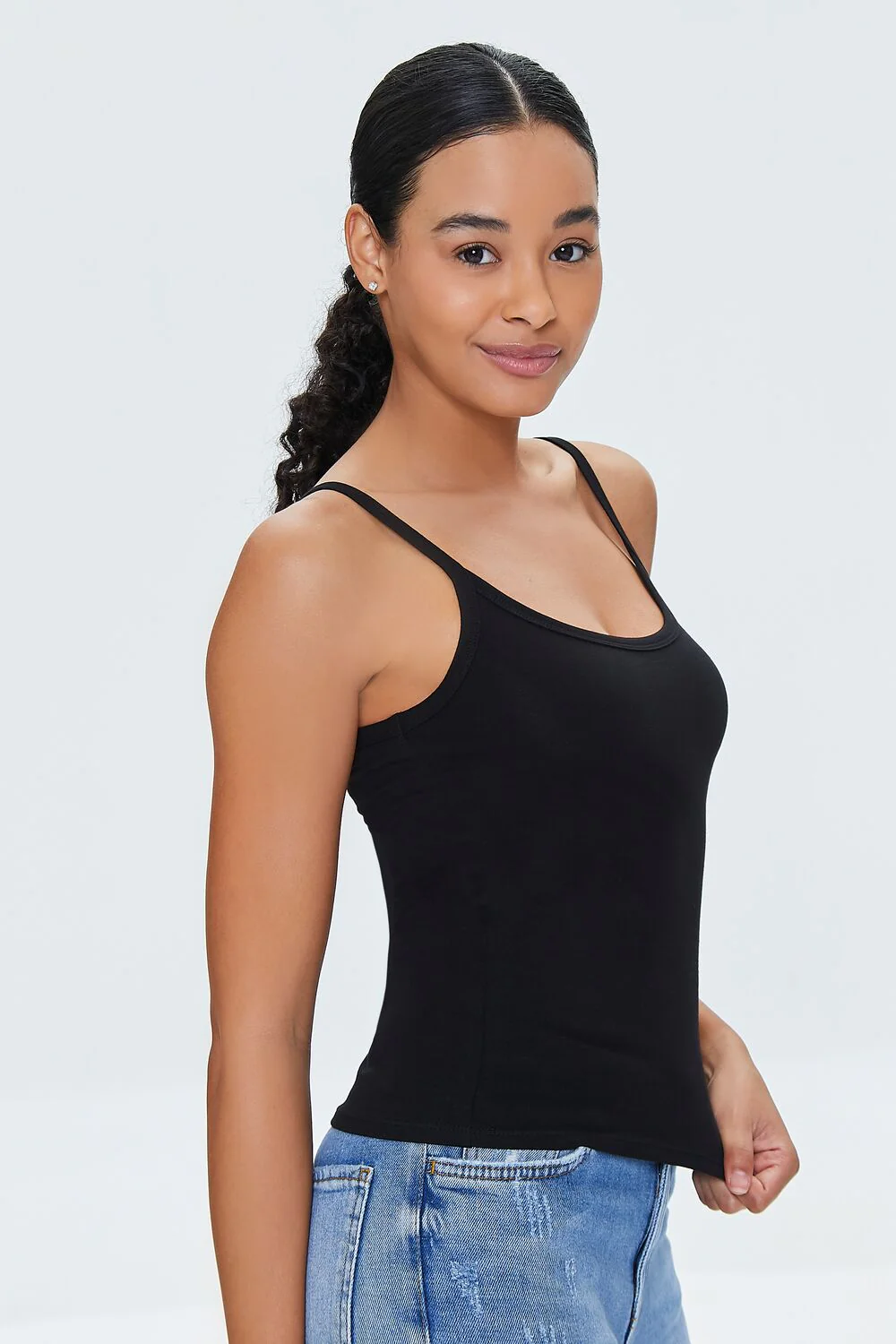 Basic Cotton Thick-Strap Cami - Image 2