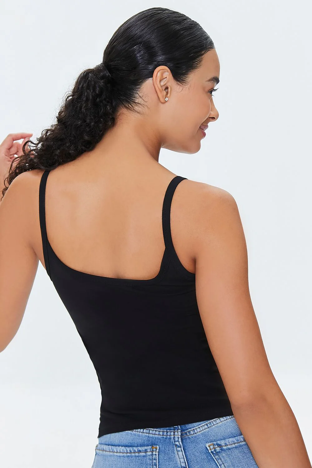Basic Cotton Thick-Strap Cami - Image 3