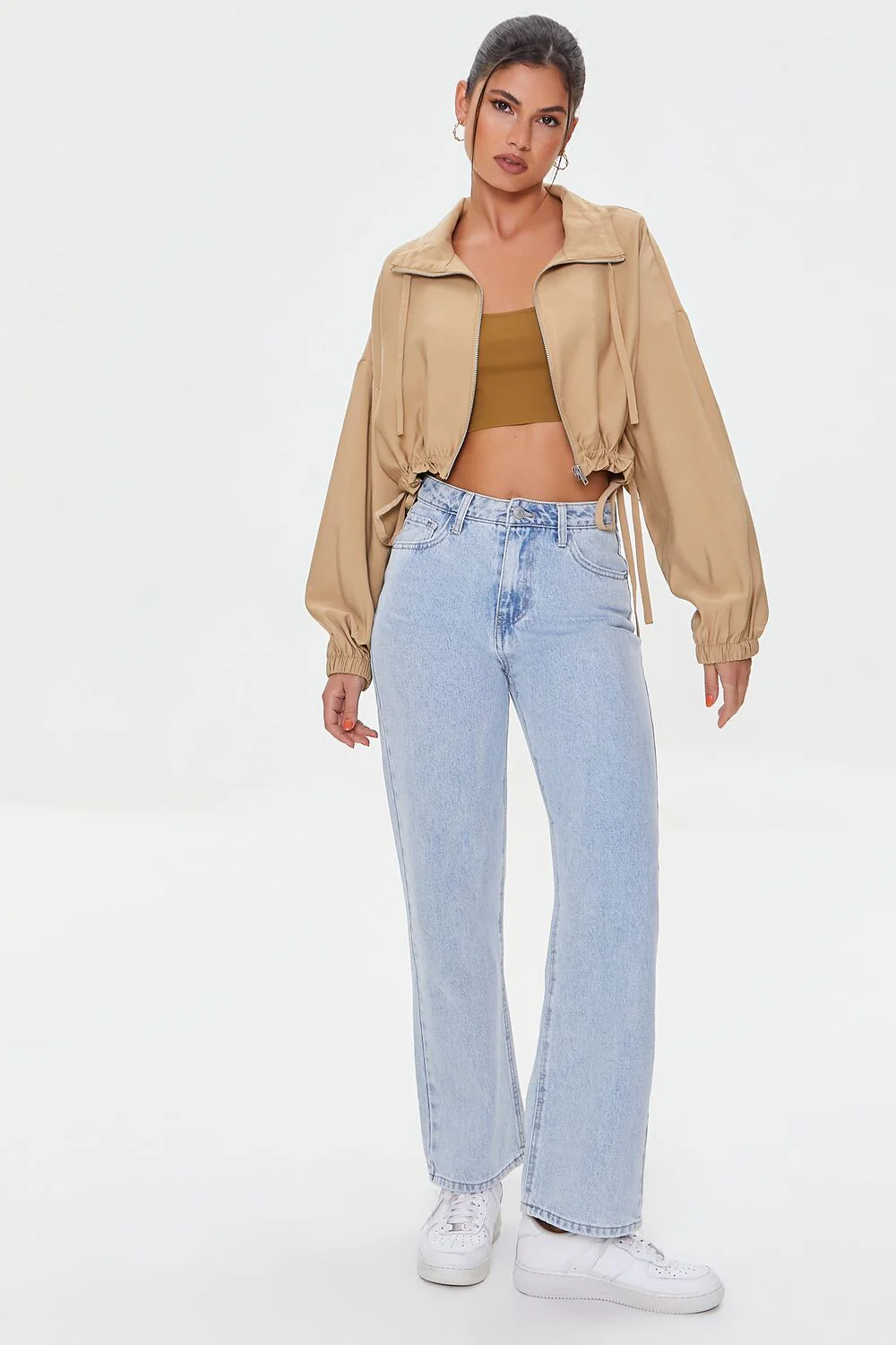 Batwing-Sleeve Cropped Jacket - Image 4