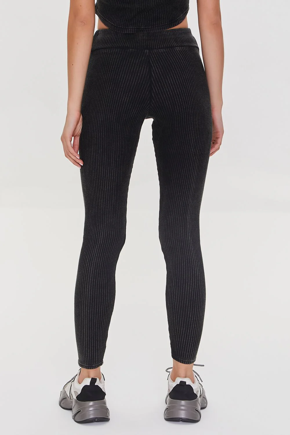 Ribbed Knit Button Leggings - Image 4