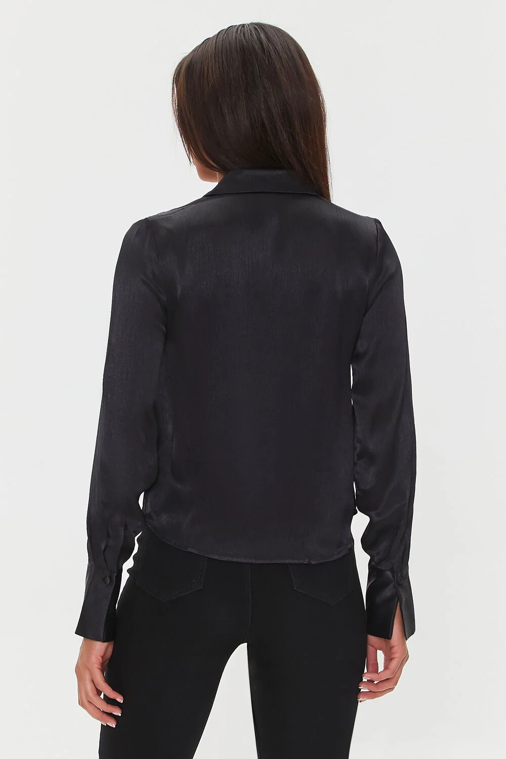 Tie-Front Satin Top - Image 3