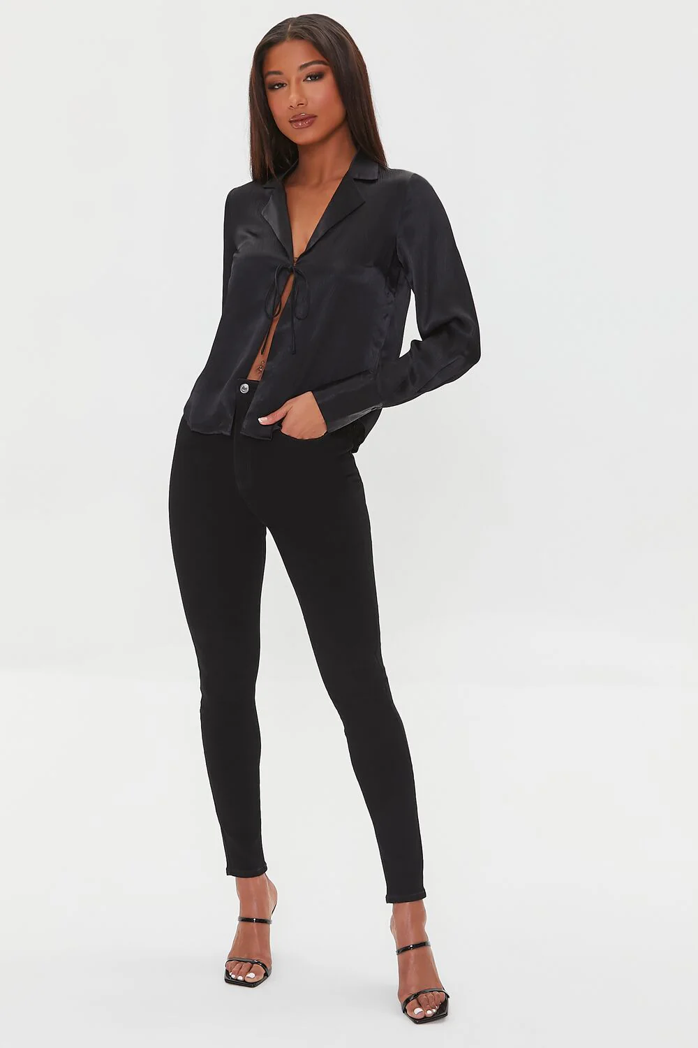 Tie-Front Satin Top - Image 4
