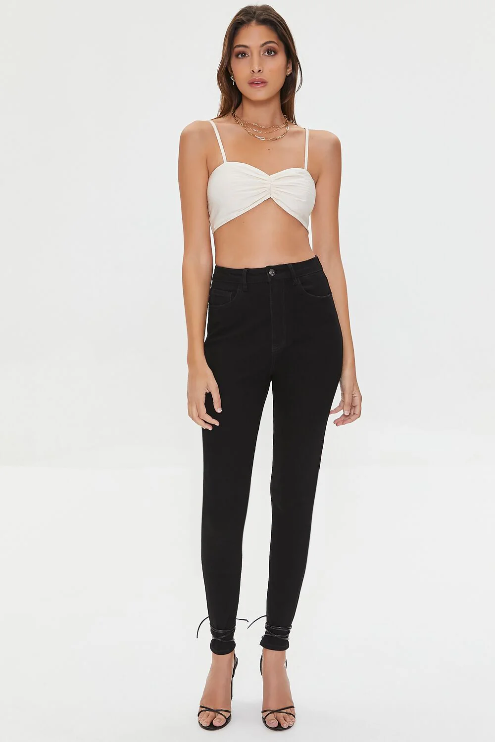 Ruched Sweetheart Cropped Cami - Image 4