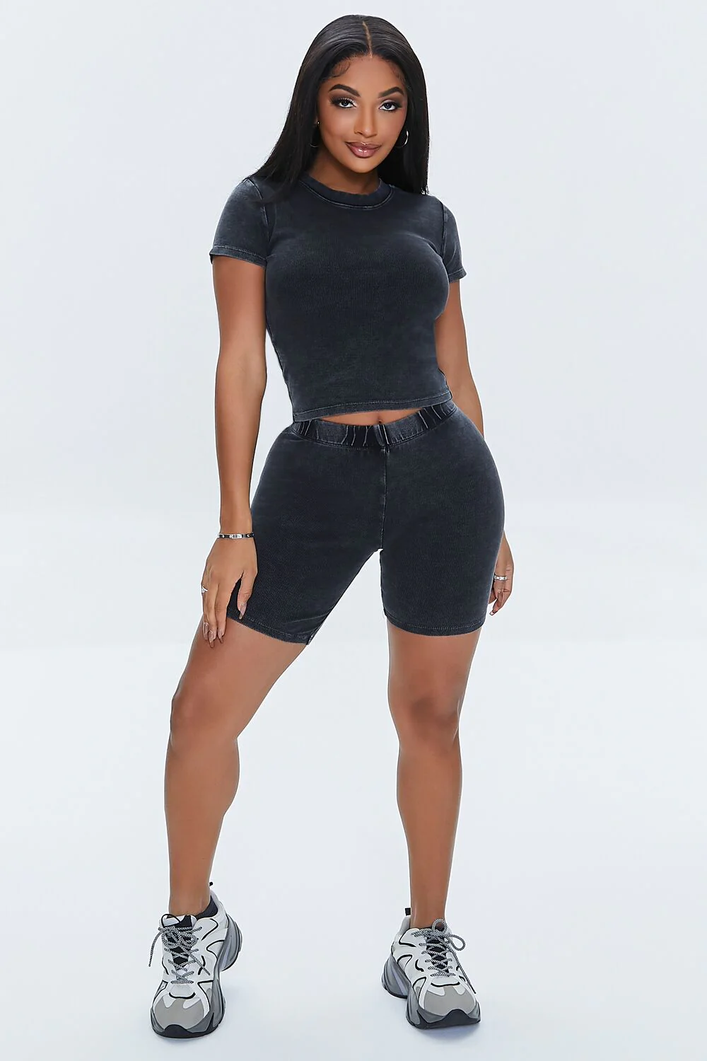 Ribbed High-Rise Biker Shorts - Image 5