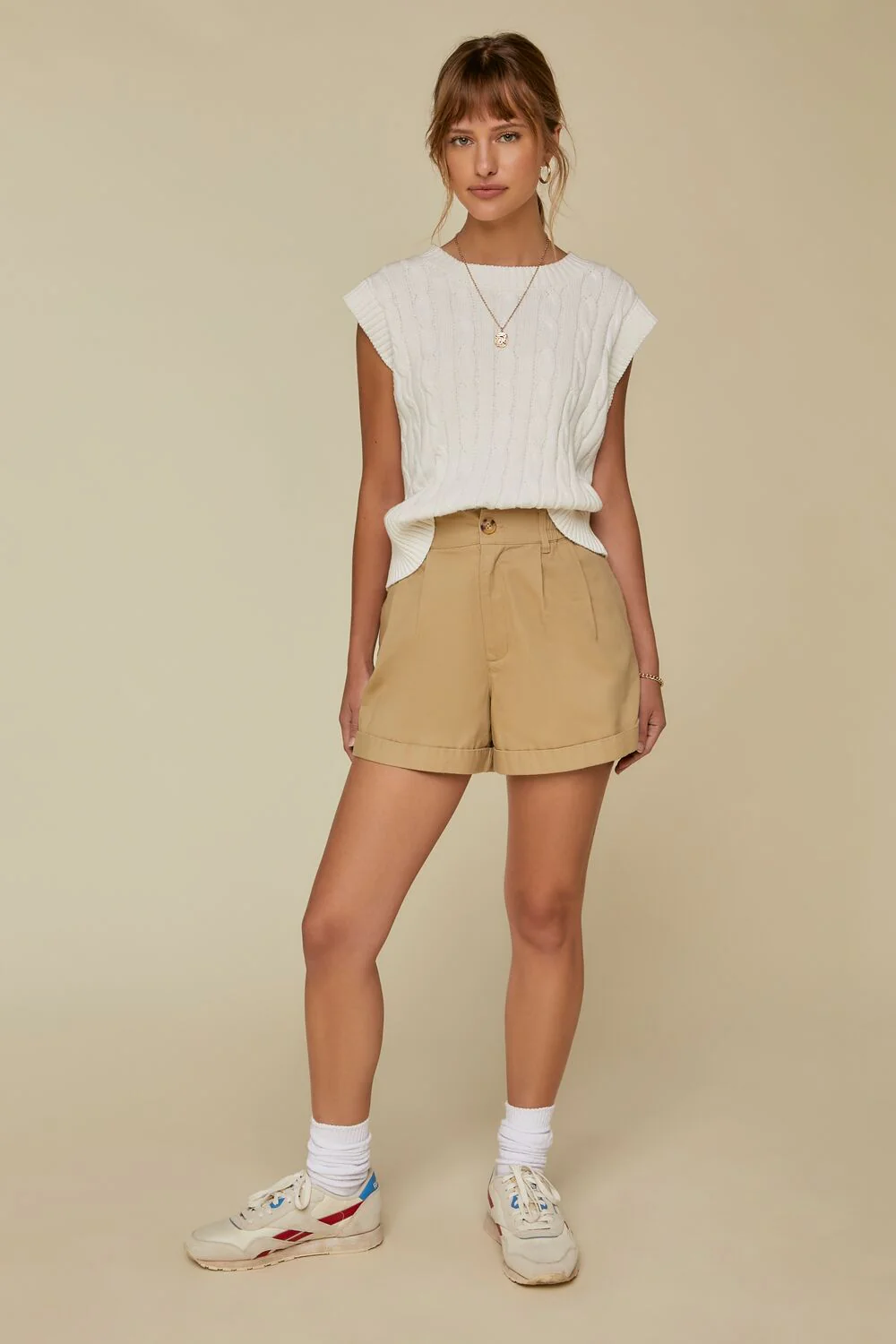 Cuffed Twill Shorts - Image 11