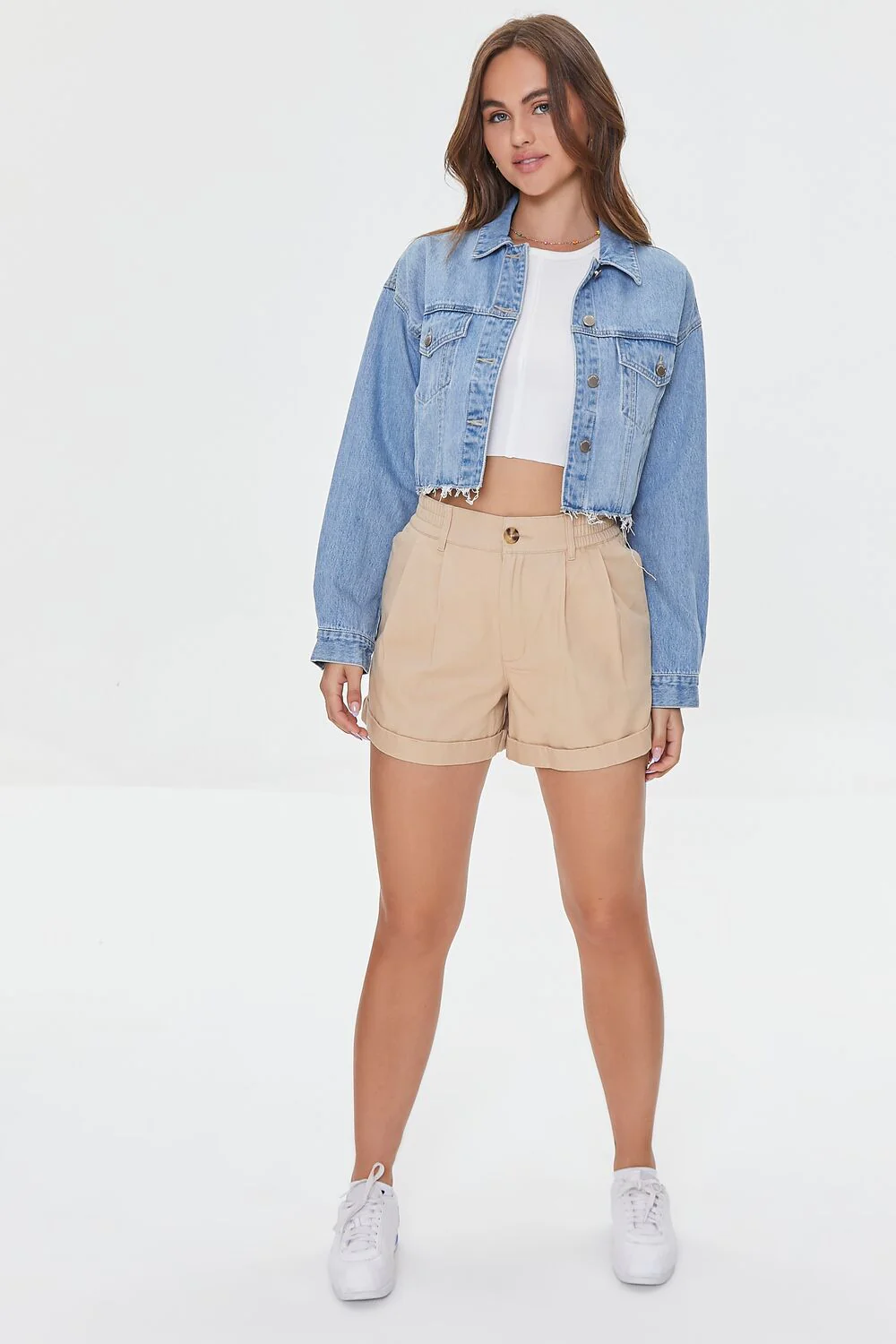 Cuffed Twill Shorts - Image 5