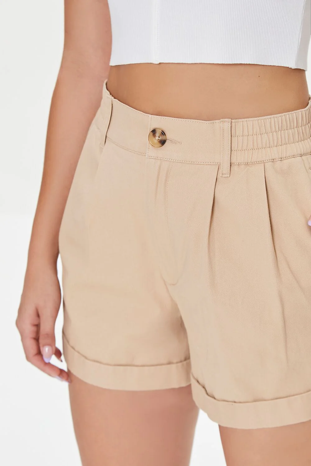 Cuffed Twill Shorts - Image 6