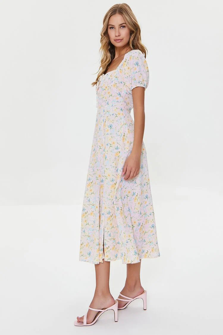Floral Print Midi Dress - Image 2