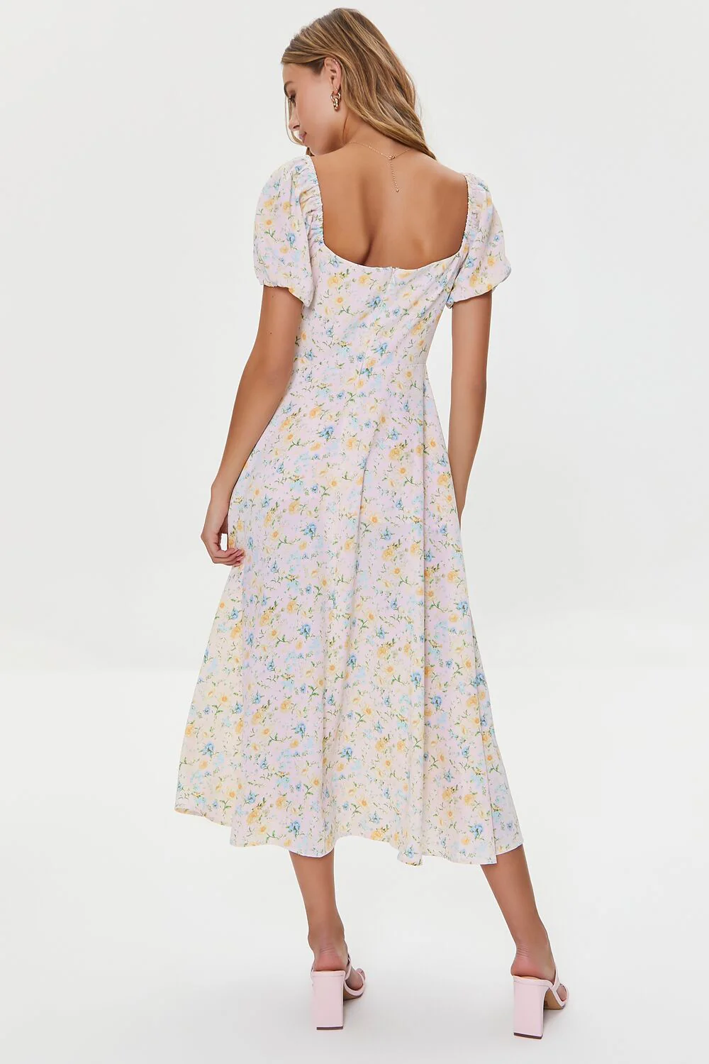 Floral Print Midi Dress - Image 3