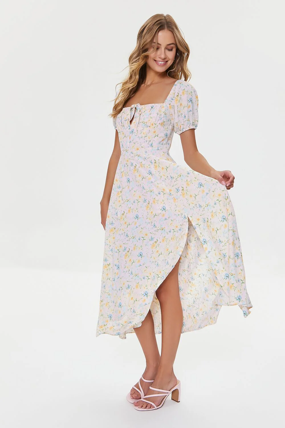Floral Print Midi Dress - Image 4