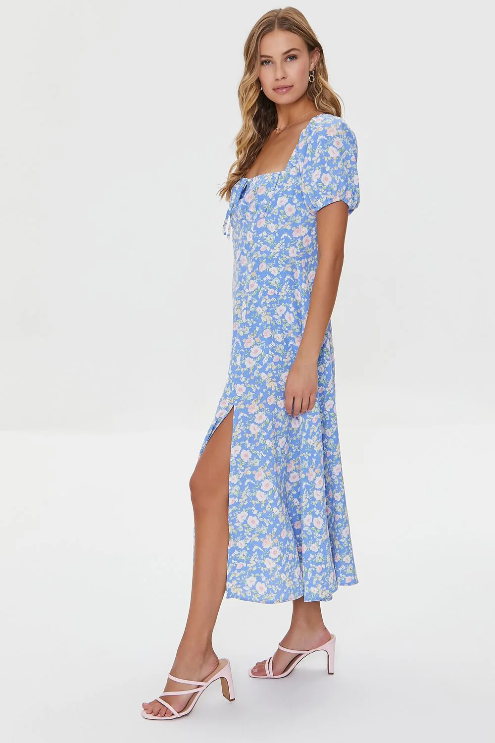 Floral Print Midi Dress - Image 7