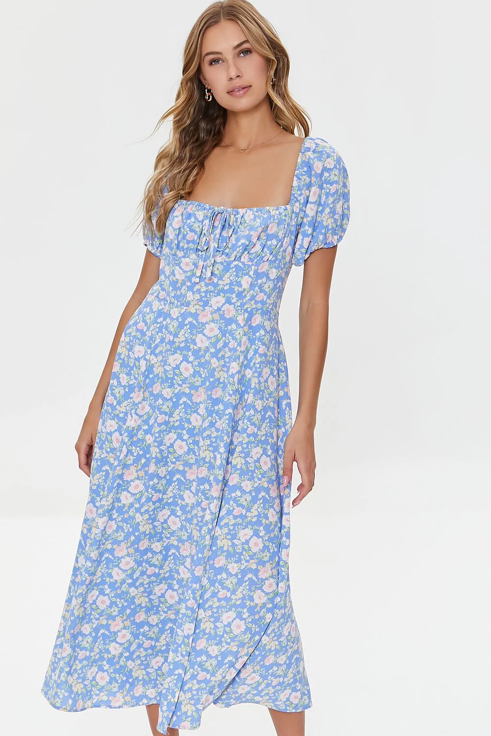 Floral Print Midi Dress - Image 9