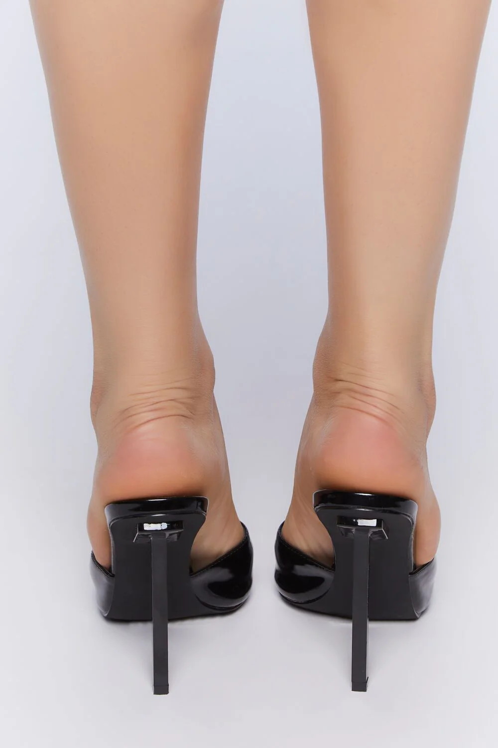 Slip-On Faux Patent Leather Heels - Image 3