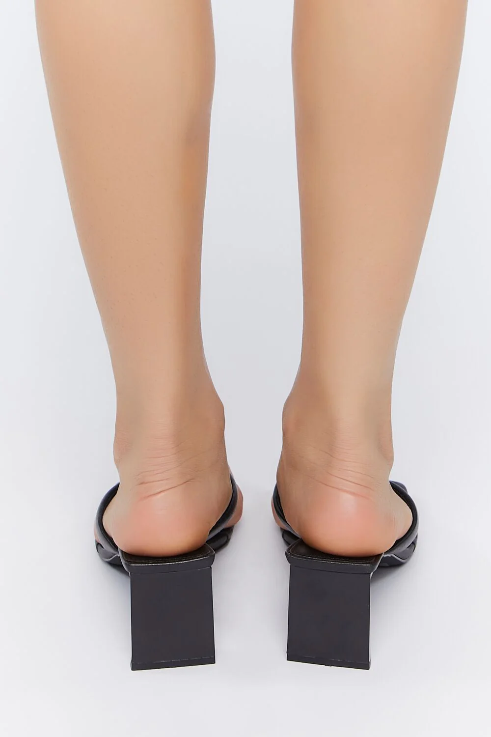Faux Leather Thong Heels - Image 3