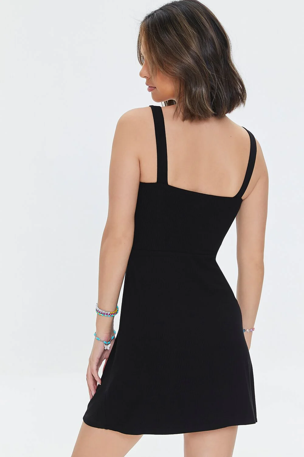 Ribbed Mini Skater Dress - Image 3