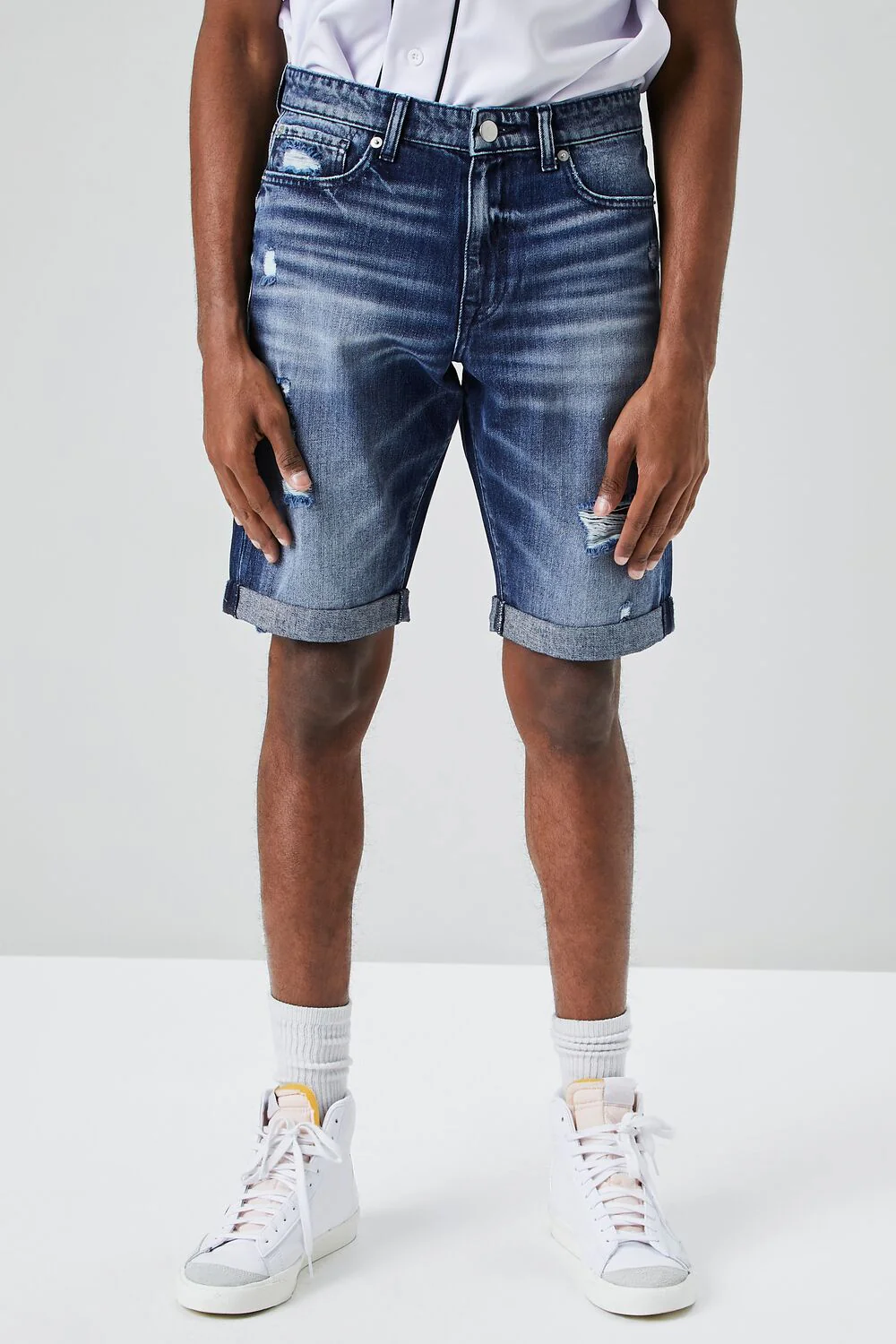 Cotton Denim Shorts - Image 2