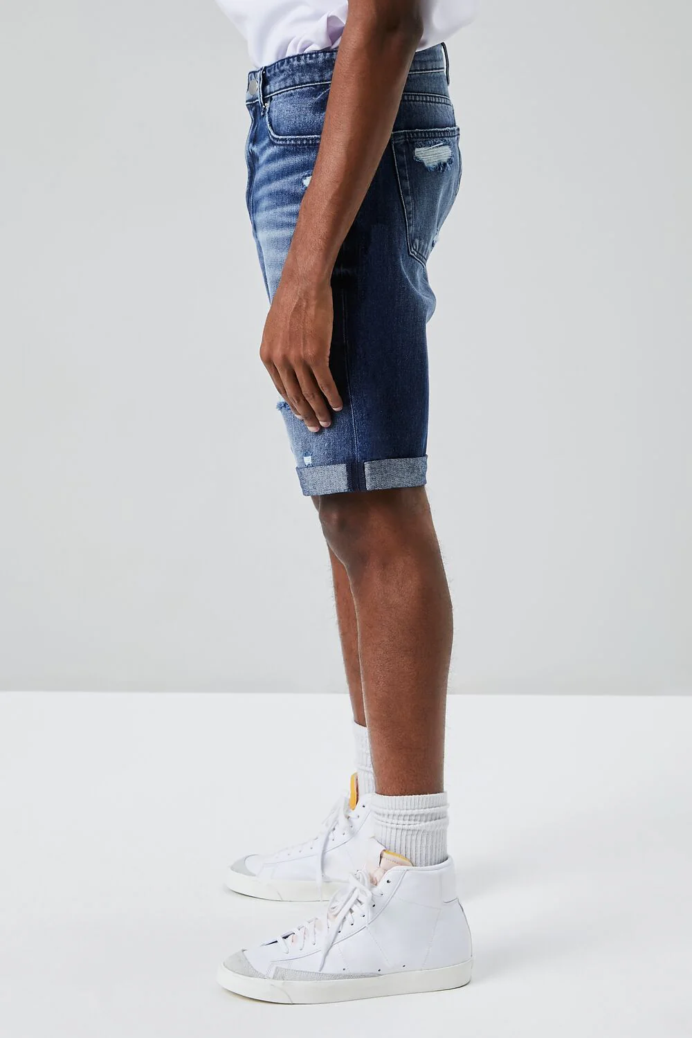 Cotton Denim Shorts - Image 3