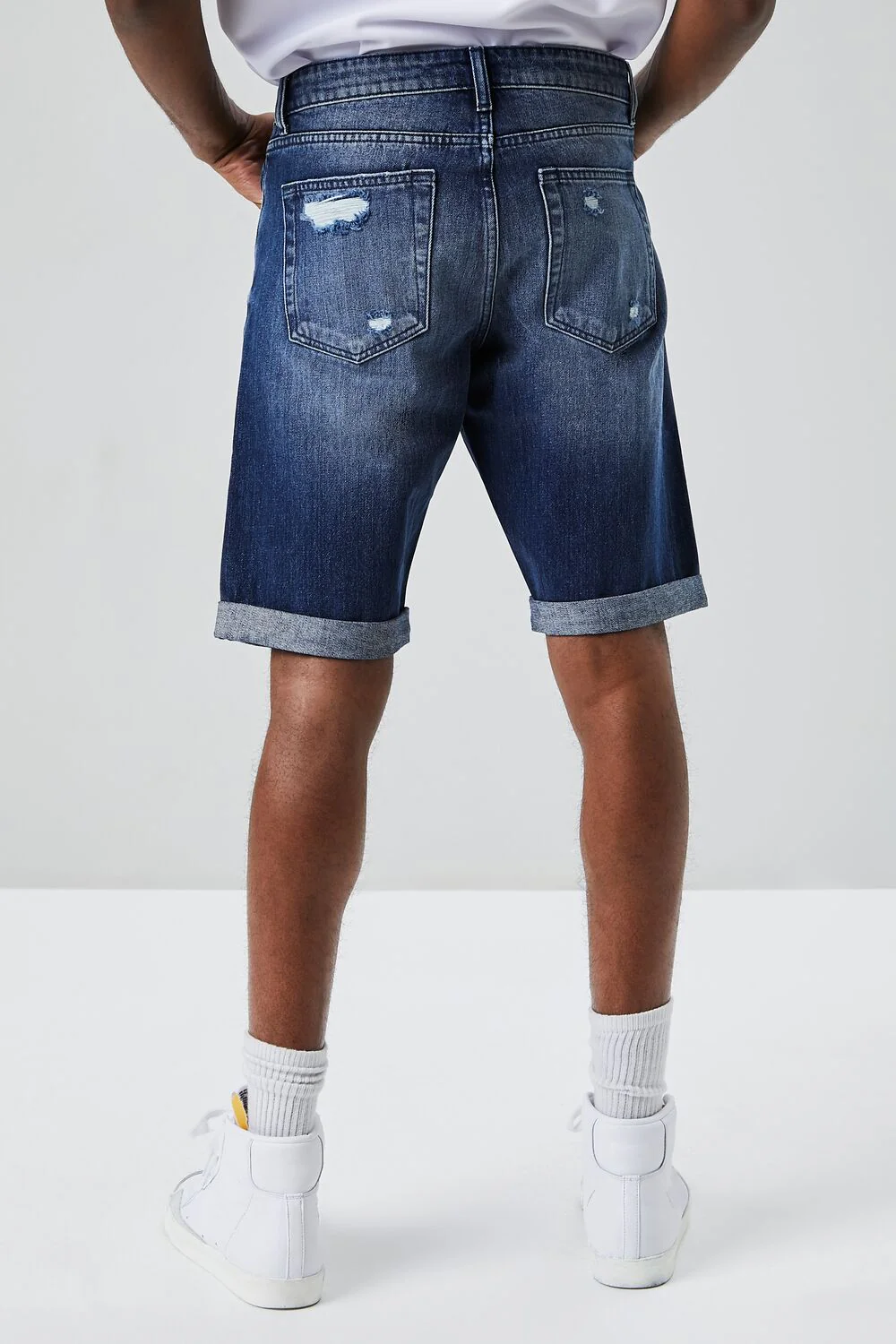 Cotton Denim Shorts - Image 4