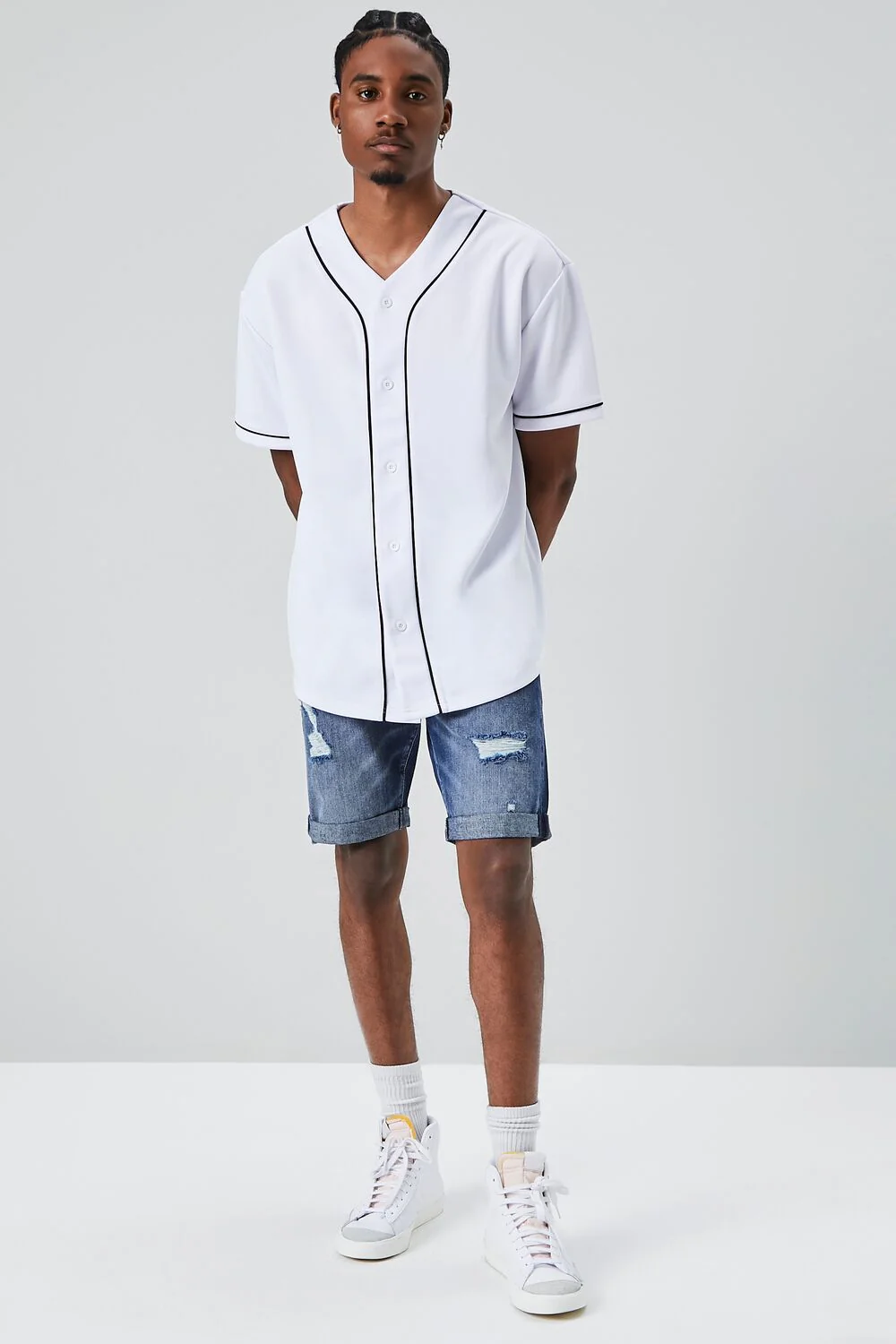 Cotton Denim Shorts - Image 5