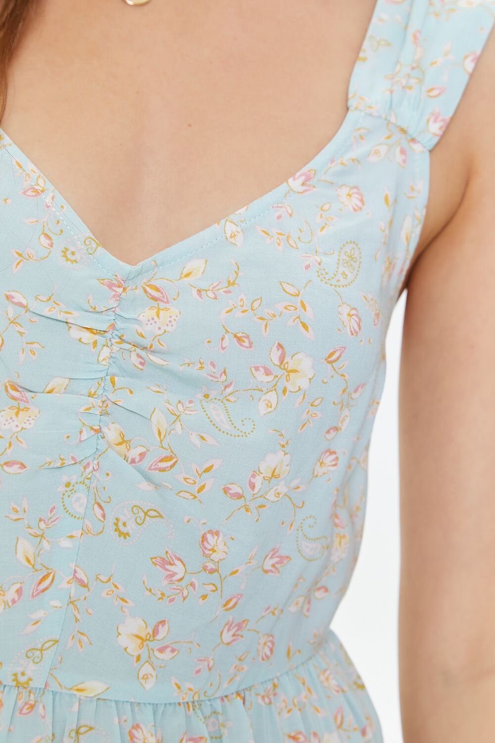 Floral Print Cutout Mini Dress - Image 5