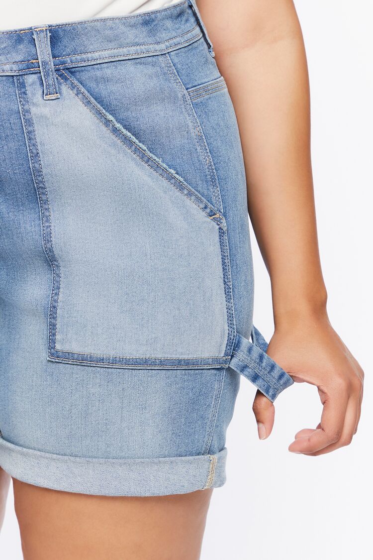 Plus Size Reworked Denim Shorts - Image 6