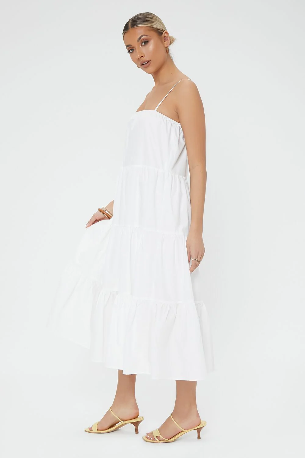 Tiered Flounce Midi Cami Dress - Image 2