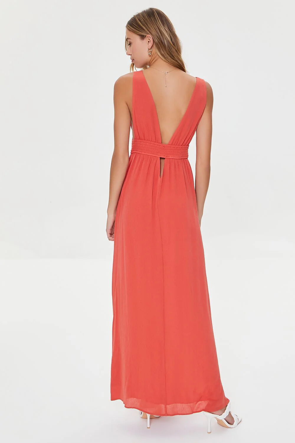 Plunging Slit Maxi Dress - Image 3