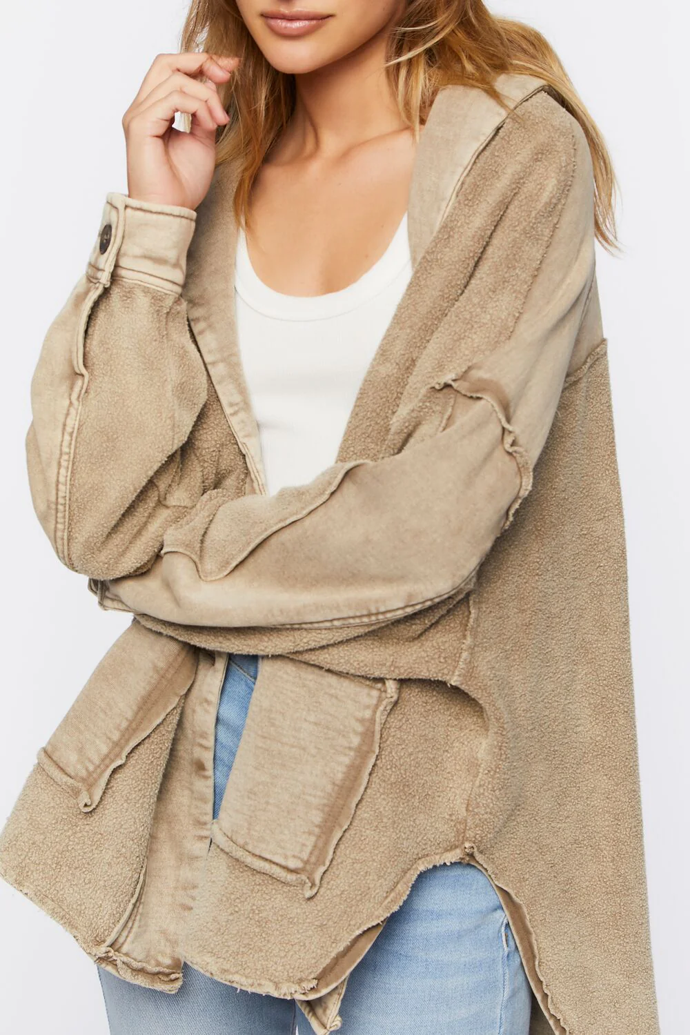 French Terry High-Low Jacket - Image 5