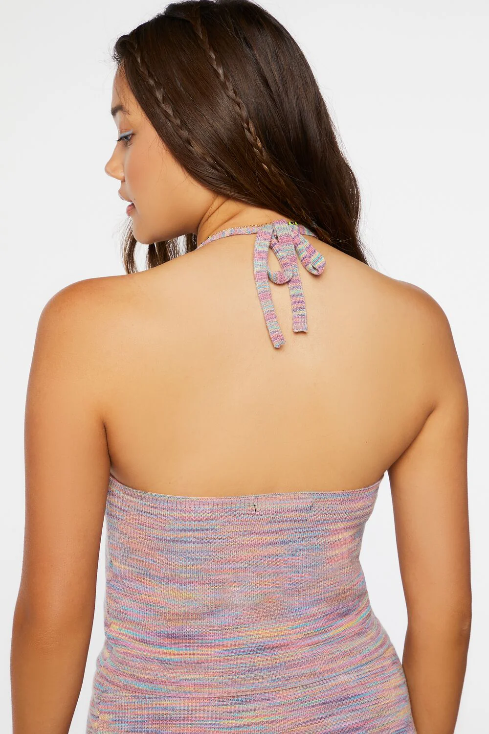 Sweater-Knit Halter Crop Top - Image 3