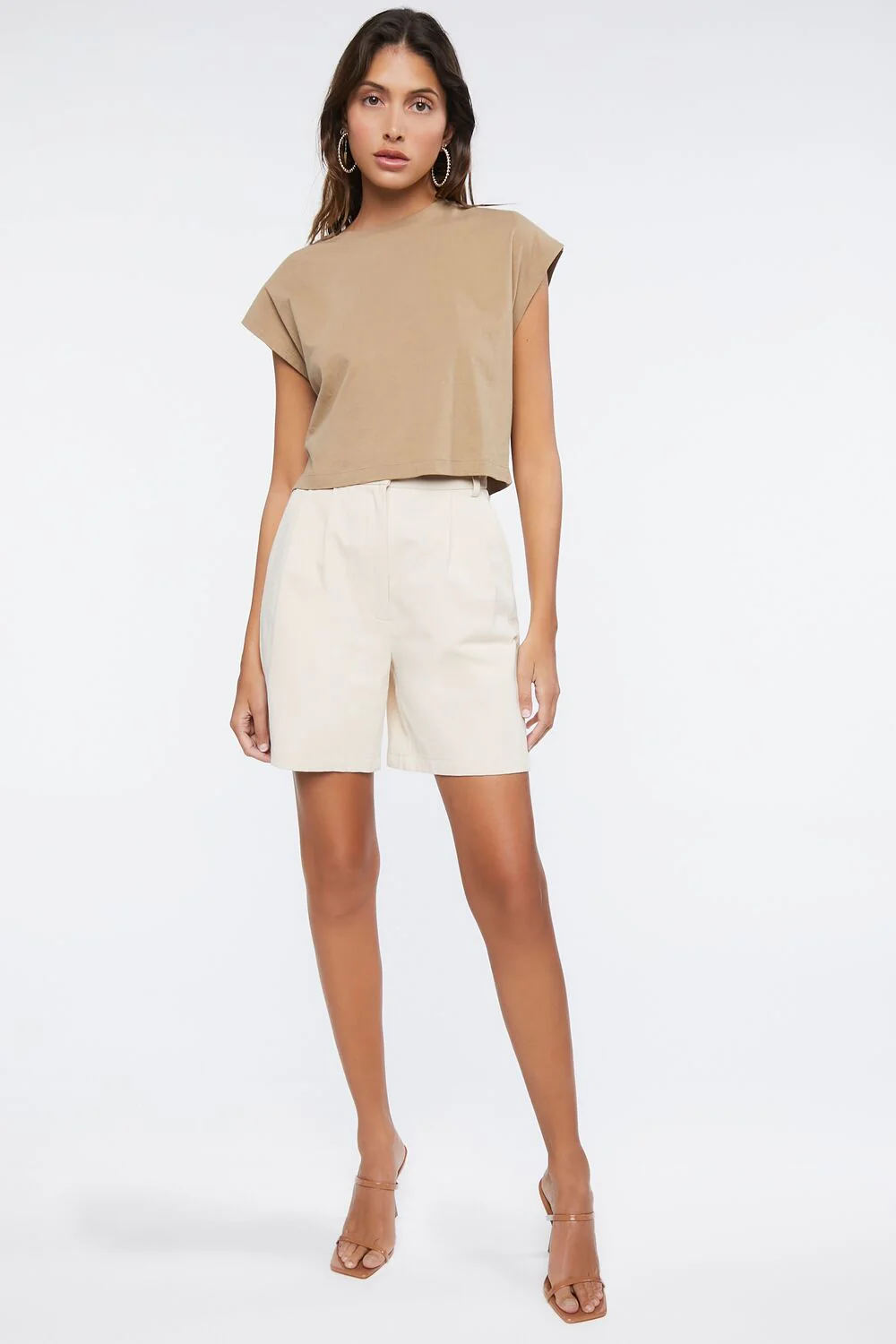 Crew Neck Cap-Sleeve Tee - Image 4