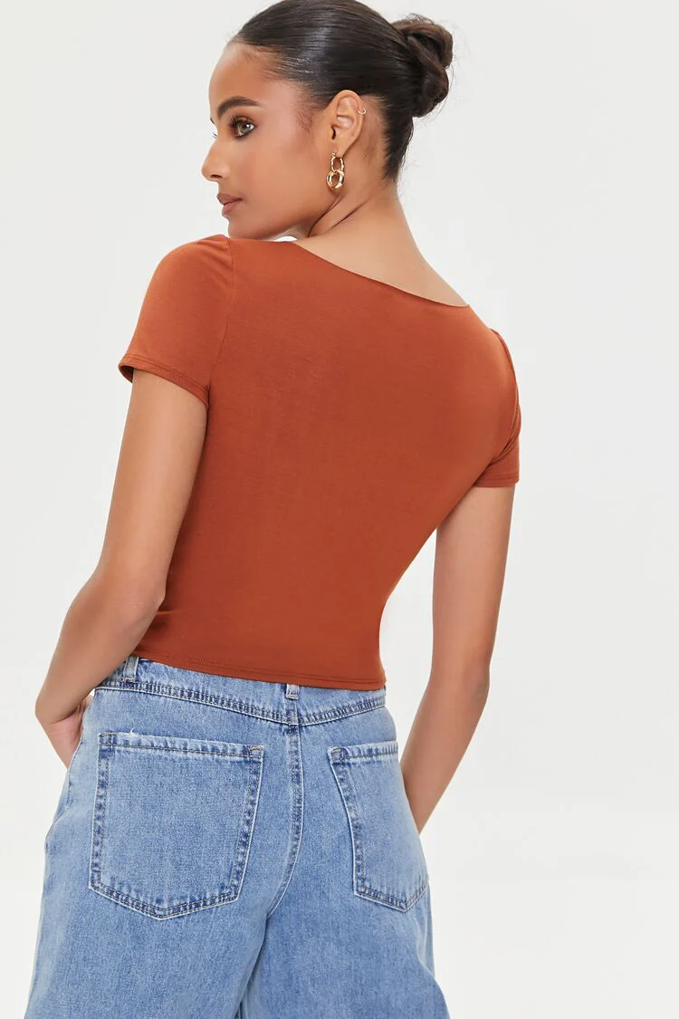 Cutout Button-Loop Tee - Image 14