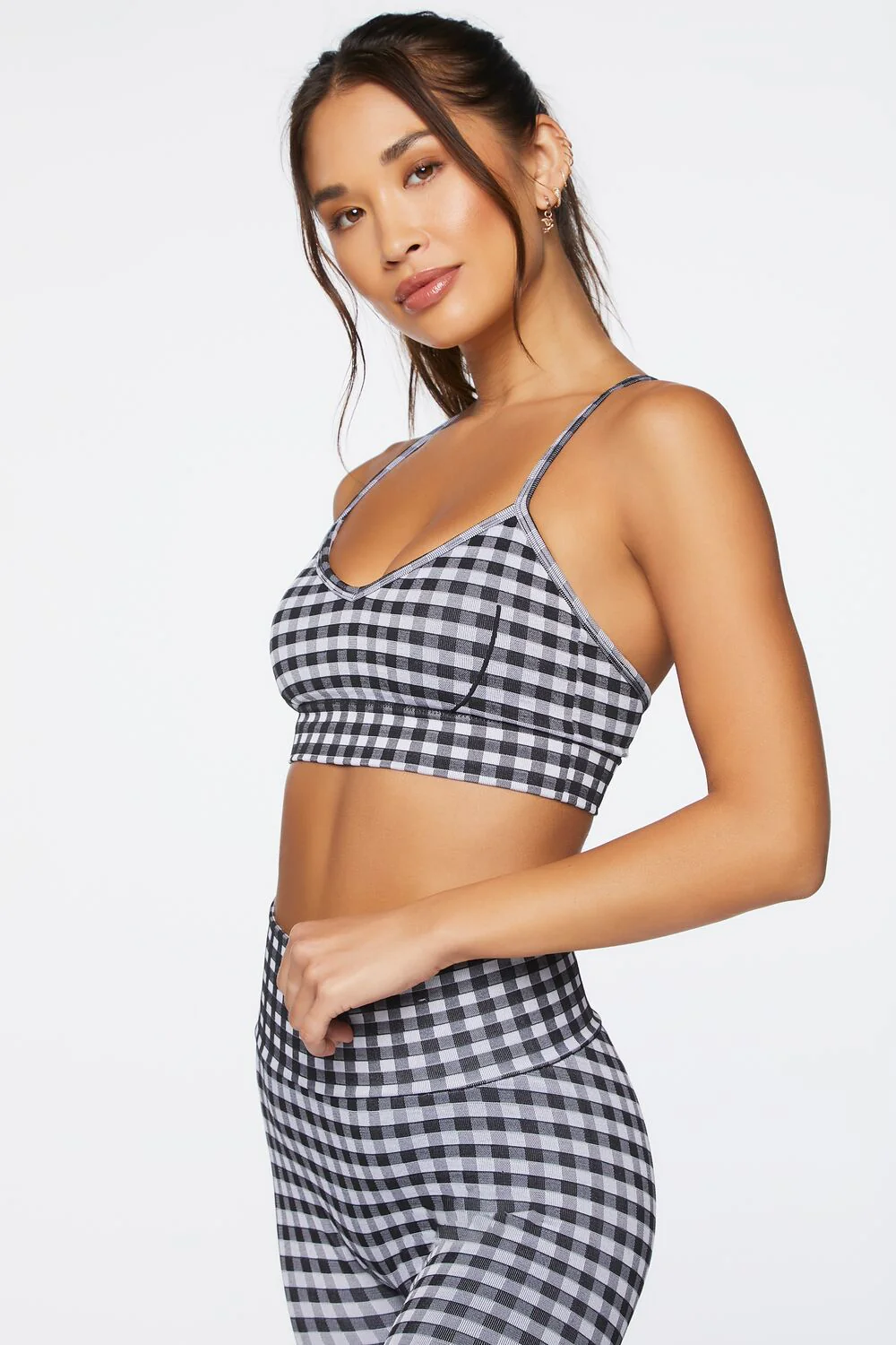 Seamless Gingham Sports Bra - Image 2
