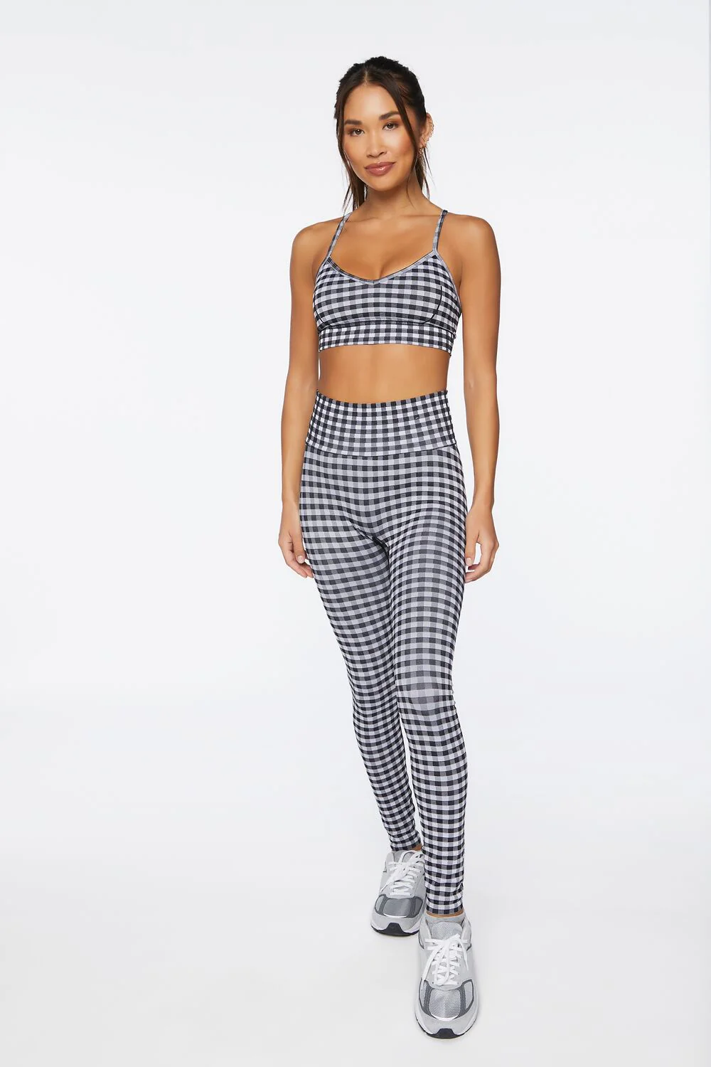 Seamless Gingham Sports Bra - Image 4