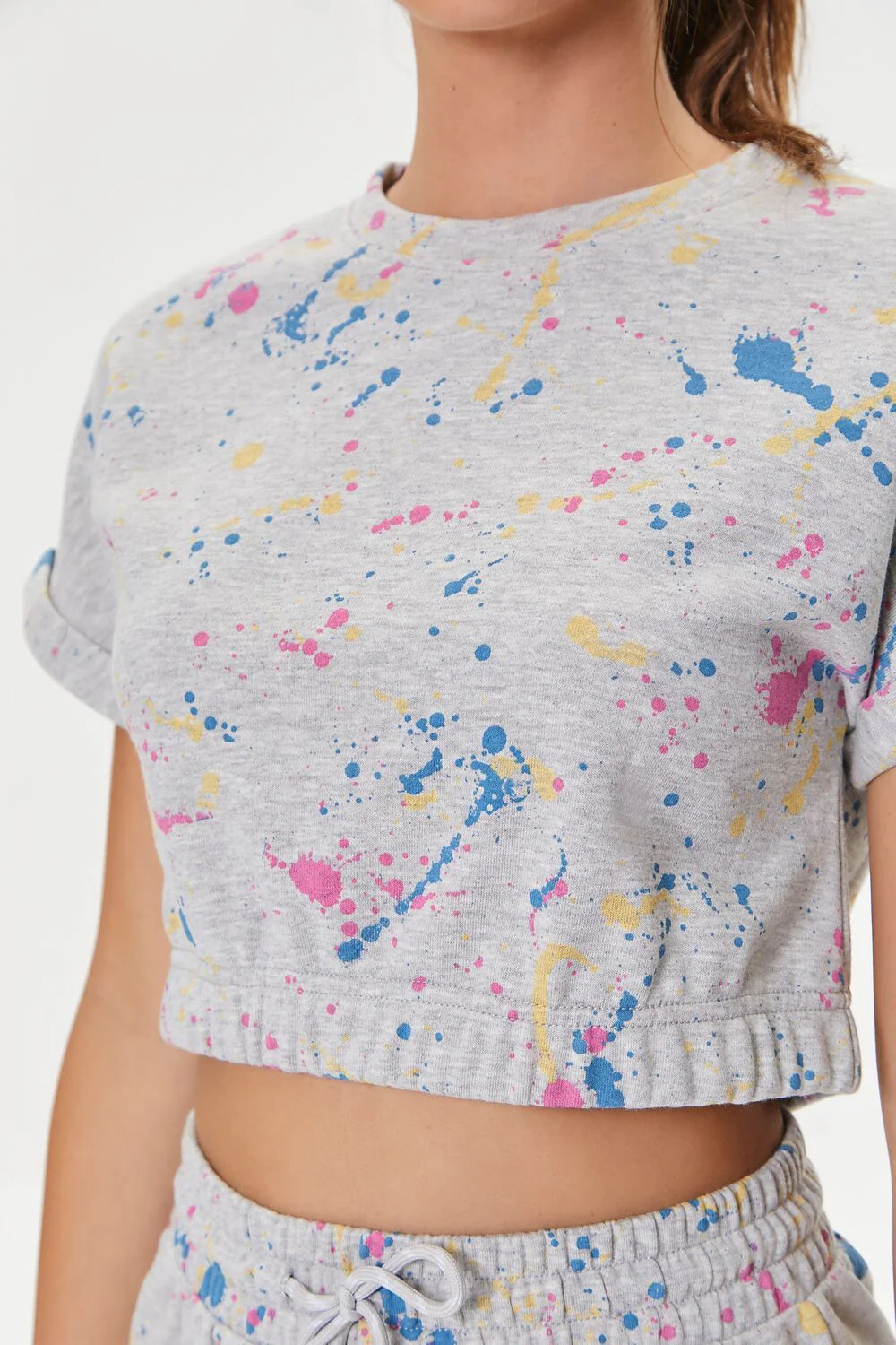 Active Paint Splattered Crop Top - Image 5