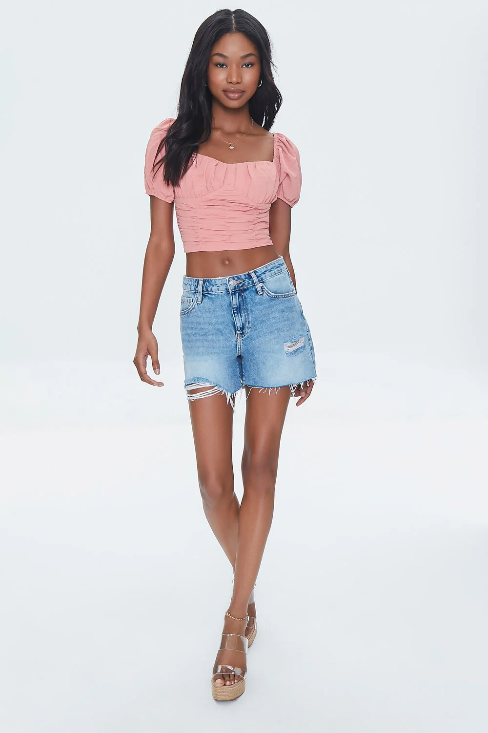 Sweetheart Puff-Sleeve Crop Top - Image 4