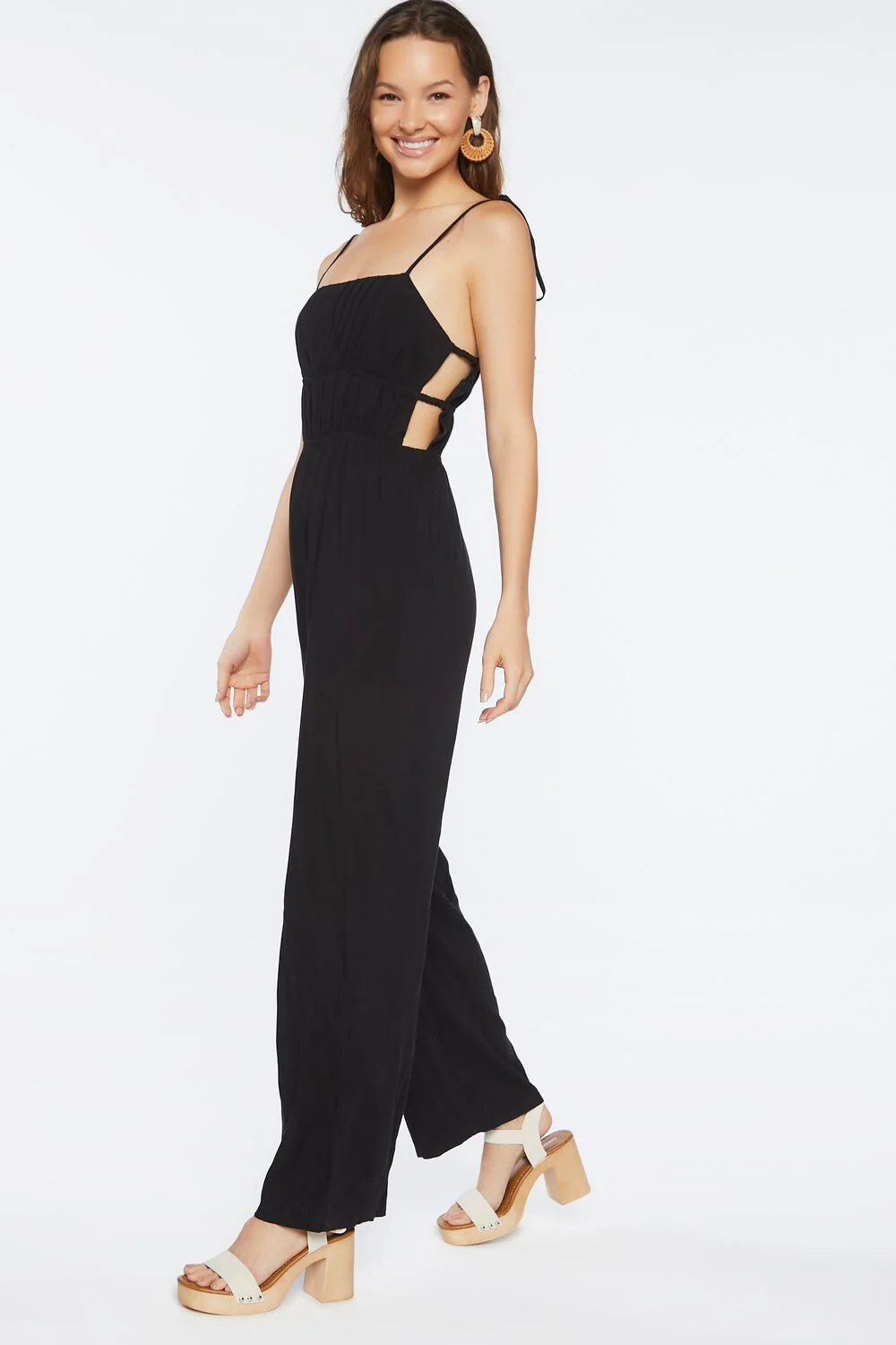 Ruched Tie-Strap Jumpsuit - Image 2